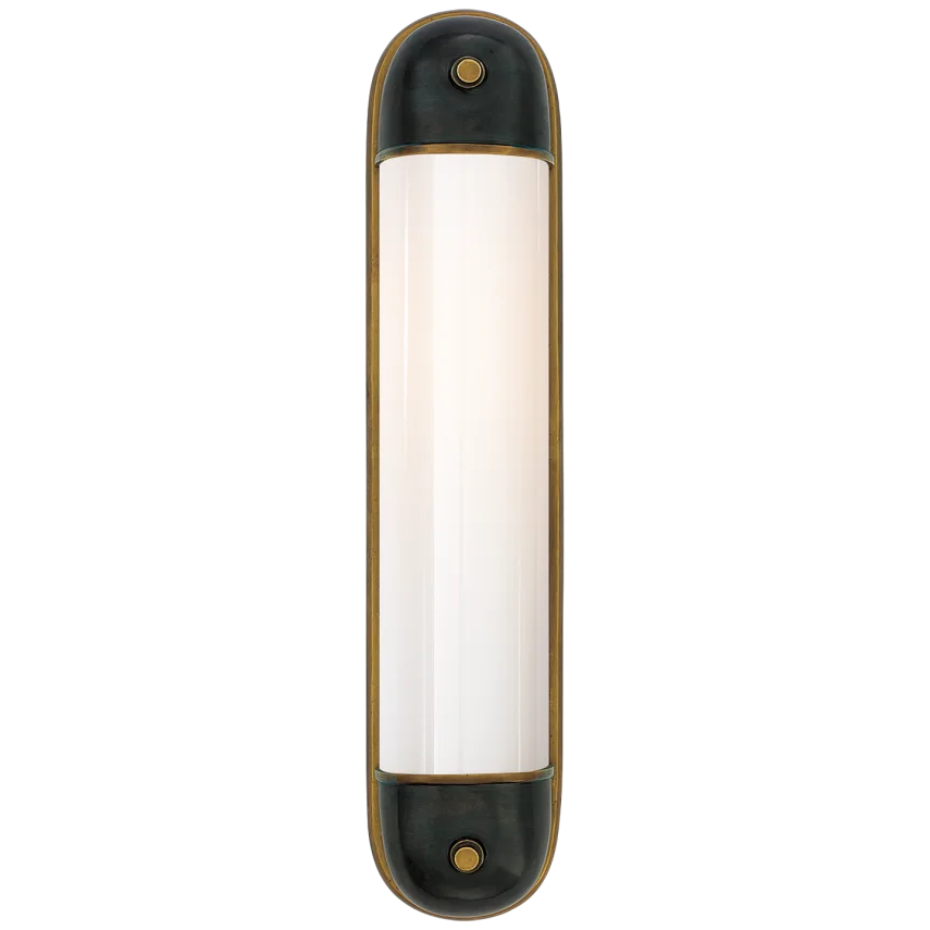 Seltry Long Sconce-Visual Comfort-VISUAL-TOB 2062BZ/HAB-WG-Wall LightingBronze with Antique Brass-1-France and Son