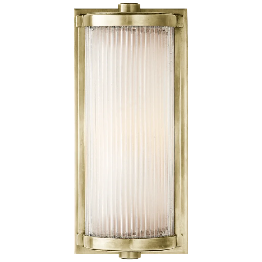 Dresta Short Glass Rod Light-Visual Comfort-VISUAL-TOB 2140AN-FG-Wall LightingAntique Nickel-1-France and Son