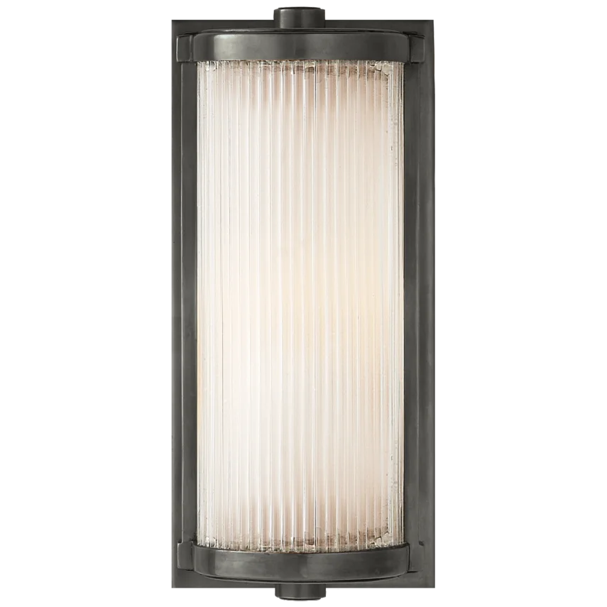 Dresta Short Glass Rod Light-Visual Comfort-VISUAL-TOB 2140BZ-FG-Wall LightingBronze-2-France and Son