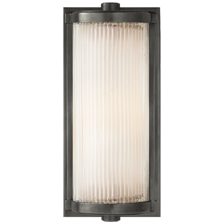 Dresta Short Glass Rod Light-Visual Comfort-VISUAL-TOB 2140BZ-FG-Wall LightingBronze-2-France and Son