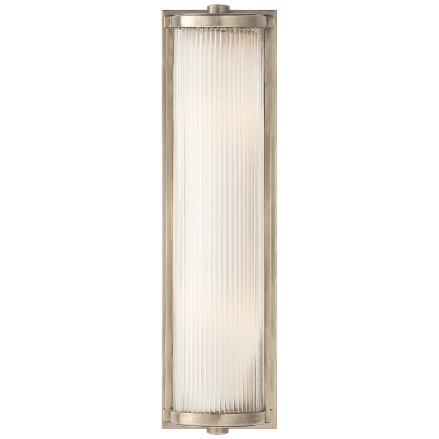 Dresta Long Glass Rod Light-Visual Comfort-VISUAL-TOB 2141AN-FG-Wall LightingAntique Nickel-1-France and Son