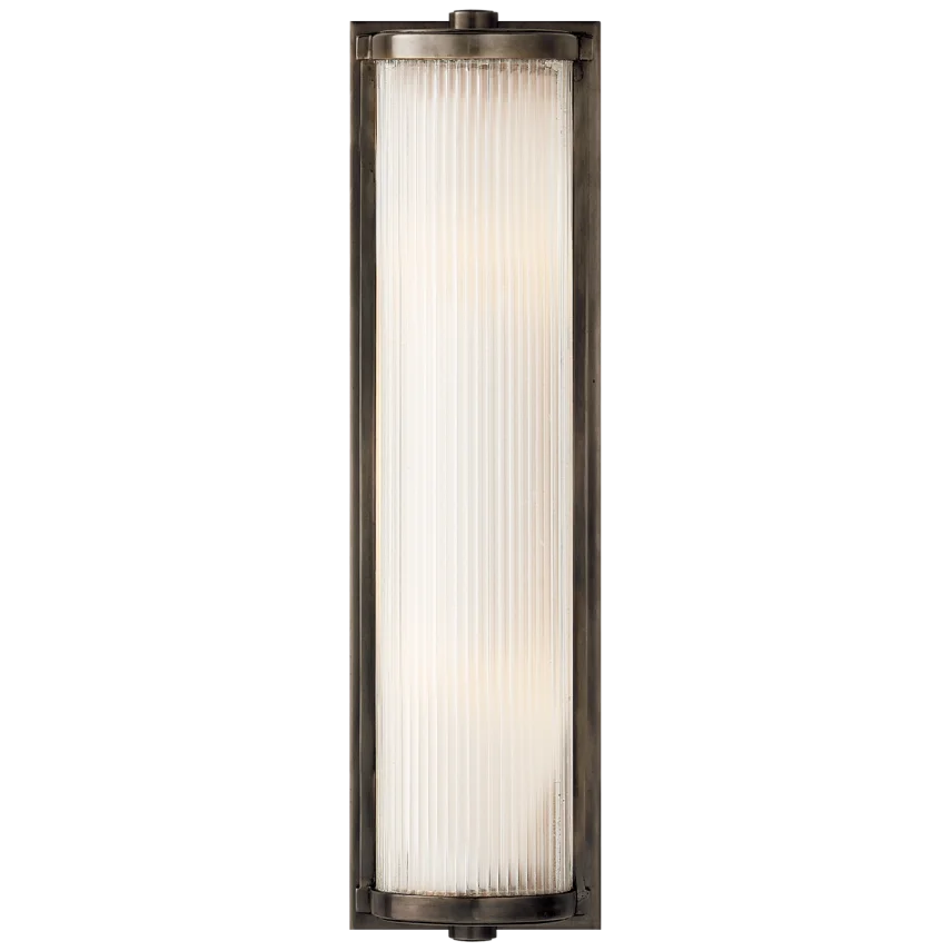 Dresta Long Glass Rod Light-Visual Comfort-VISUAL-TOB 2141BZ-FG-Wall LightingBronze-2-France and Son