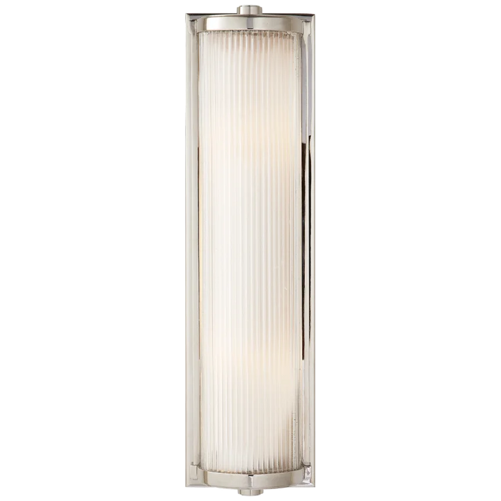 Dresta Long Glass Rod Light-Visual Comfort-VISUAL-TOB 2141PN-FG-Wall LightingPolished Nickel-4-France and Son