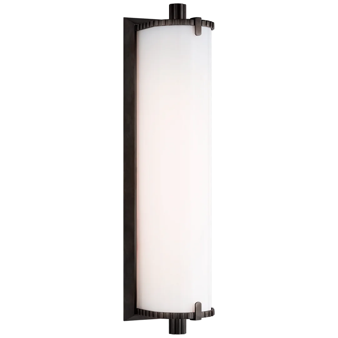 Charlie Medium Bath Light-Visual Comfort-VISUAL-TOB 2192BZ-WG-Bathroom LightingBronze-White Glass-1-France and Son