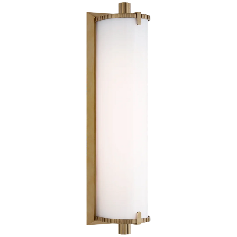 Charlie Medium Bath Light-Visual Comfort-VISUAL-TOB 2192HAB-WG-Bathroom LightingHand-Rubbed Antique Brass-White Glass-2-France and Son