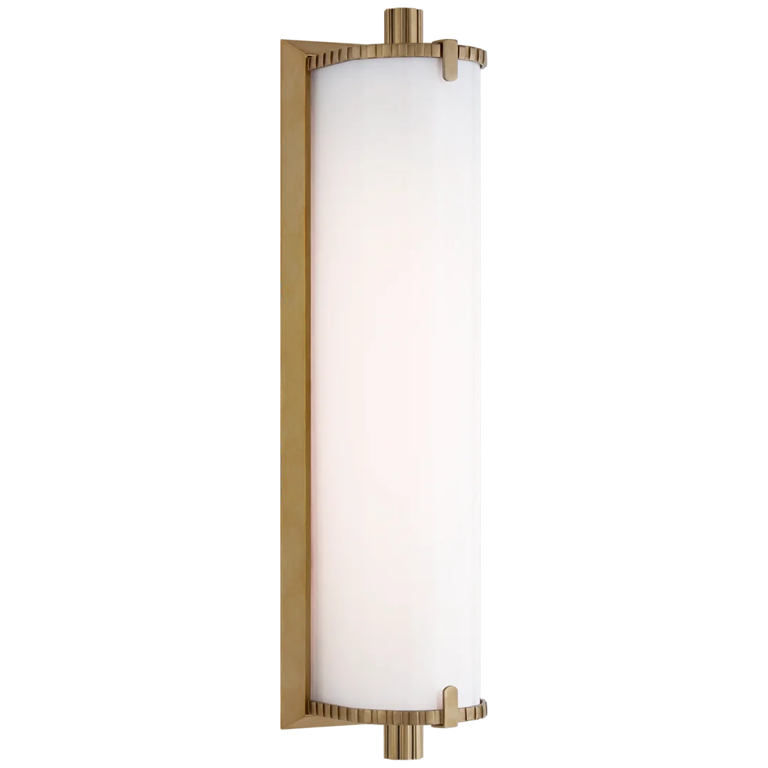 Charlie Medium Bath Light-Visual Comfort-VISUAL-TOB 2192HAB-WG-Bathroom LightingHand-Rubbed Antique Brass-White Glass-2-France and Son