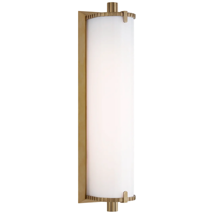 Charlie Medium Bath Light-Visual Comfort-VISUAL-TOB 2192HAB-WG-Bathroom LightingHand-Rubbed Antique Brass-White Glass-2-France and Son