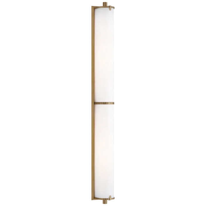 Cally Over The Mirror Bath Light-Visual Comfort-VISUAL-TOB 2193HAB-WG-Bathroom LightingHand-Rubbed Antique Brass-White Glass-2-France and Son