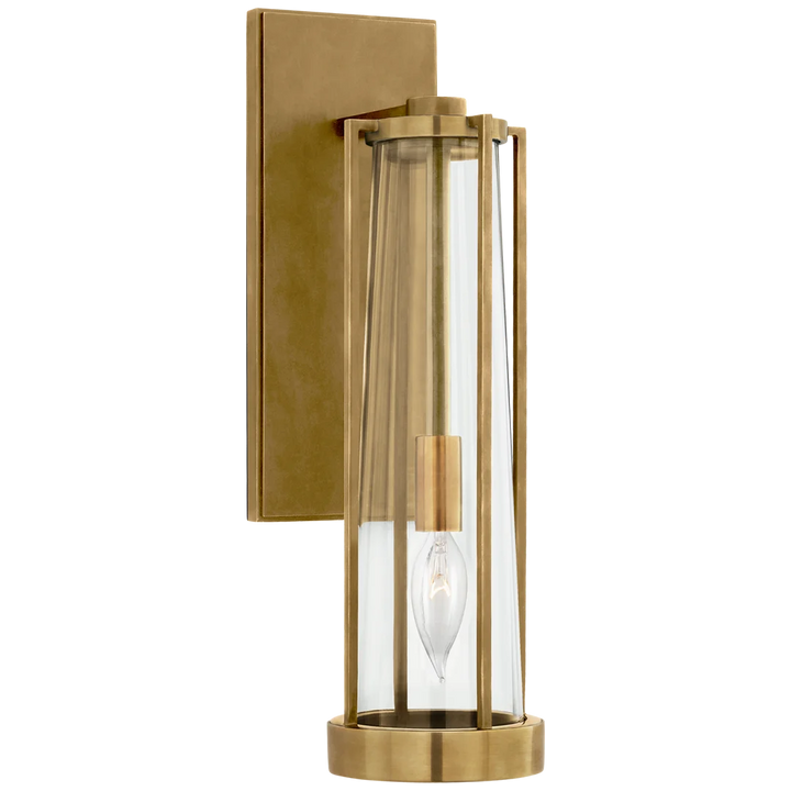 Collin Bracketed Sconce-Visual Comfort-VISUAL-TOB 2275HAB-CG-Wall LightingHand-Rubbed Antique Brass-Clear-6-France and Son