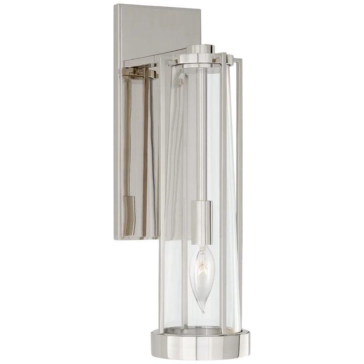 Collin Bracketed Sconce-Visual Comfort-VISUAL-TOB 2275PN-CG-Wall LightingPolished Nickel-Clear-4-France and Son
