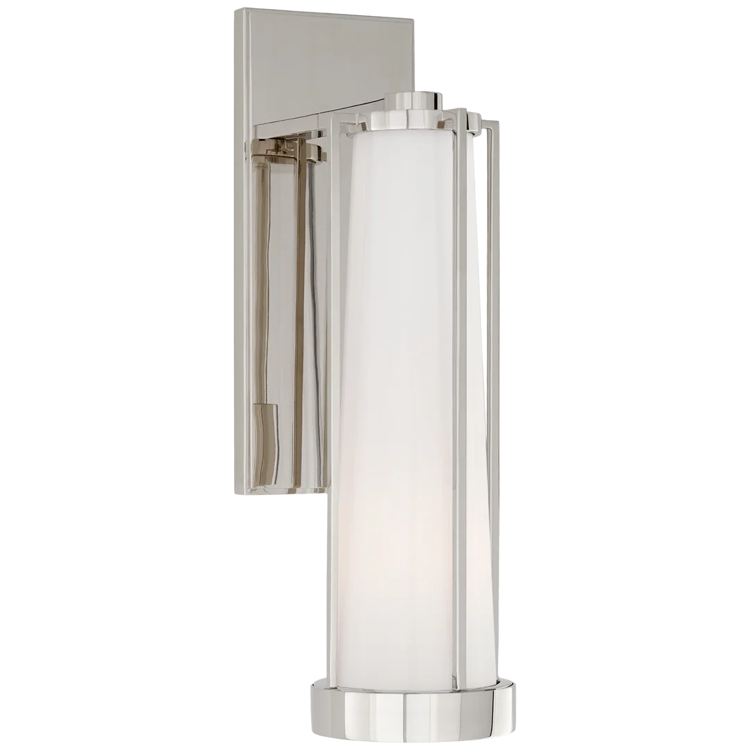 Collin Bracketed Sconce-Visual Comfort-VISUAL-TOB 2275PN-WG-Wall LightingPolished Nickel-White-5-France and Son