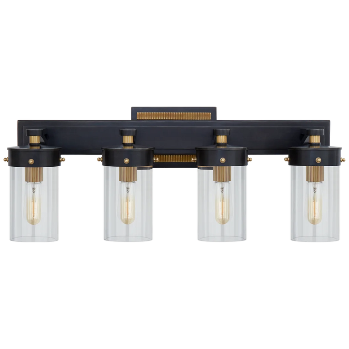 Maria Four-Light Bath Sconce-Visual Comfort-VISUAL-TOB 2316BZ/HAB-CG-Wall LightingBronze-Clear Glass-1-France and Son