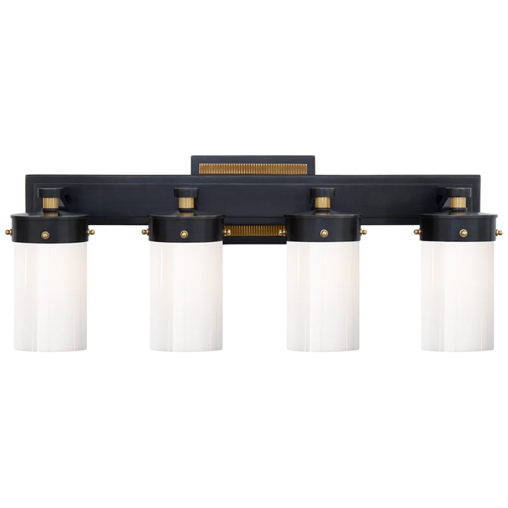 Maria Four-Light Bath Sconce-Visual Comfort-VISUAL-TOB 2316BZ/HAB-WG-Wall LightingBronze-White Glass-2-France and Son