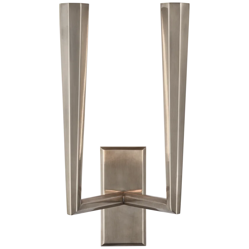 Gallardy Double Sconce-Visual Comfort-VISUAL-TOB 2713AN-Wall LightingAntique Nickel-1-France and Son