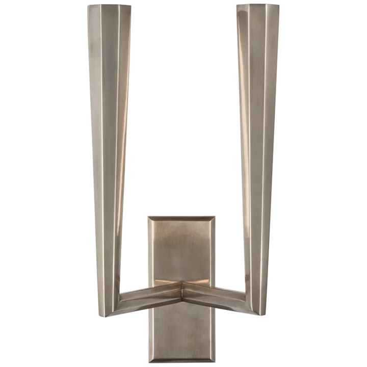 Gallardy Double Sconce-Visual Comfort-VISUAL-TOB 2713AN-Wall LightingAntique Nickel-1-France and Son