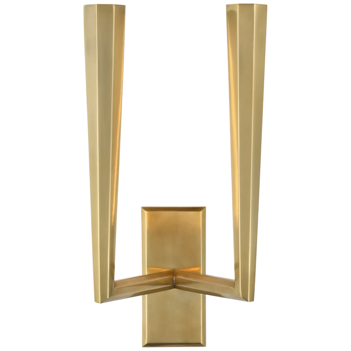 Gallardy Double Sconce-Visual Comfort-VISUAL-TOB 2713HAB-Wall LightingHand-Rubbed Antique Brass-3-France and Son