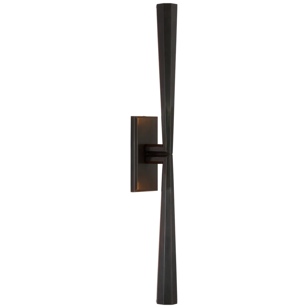 Gallardy Linear Sconce-Visual Comfort-VISUAL-TOB 2716BZ-Wall LightingBronze-2-France and Son