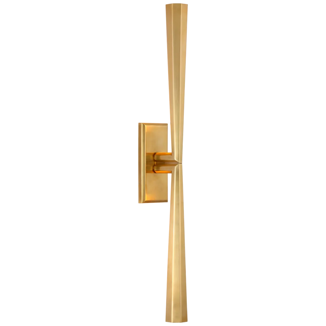 Gallardy Linear Sconce-Visual Comfort-VISUAL-TOB 2716HAB-Wall LightingHand-Rubbed Antique Brass-3-France and Son