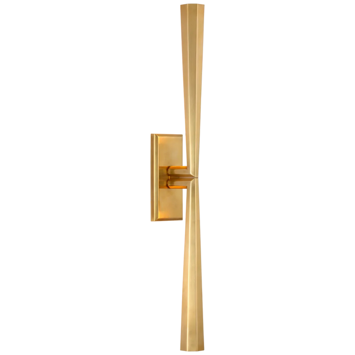 Gallardy Linear Sconce-Visual Comfort-VISUAL-TOB 2716HAB-Wall LightingHand-Rubbed Antique Brass-3-France and Son