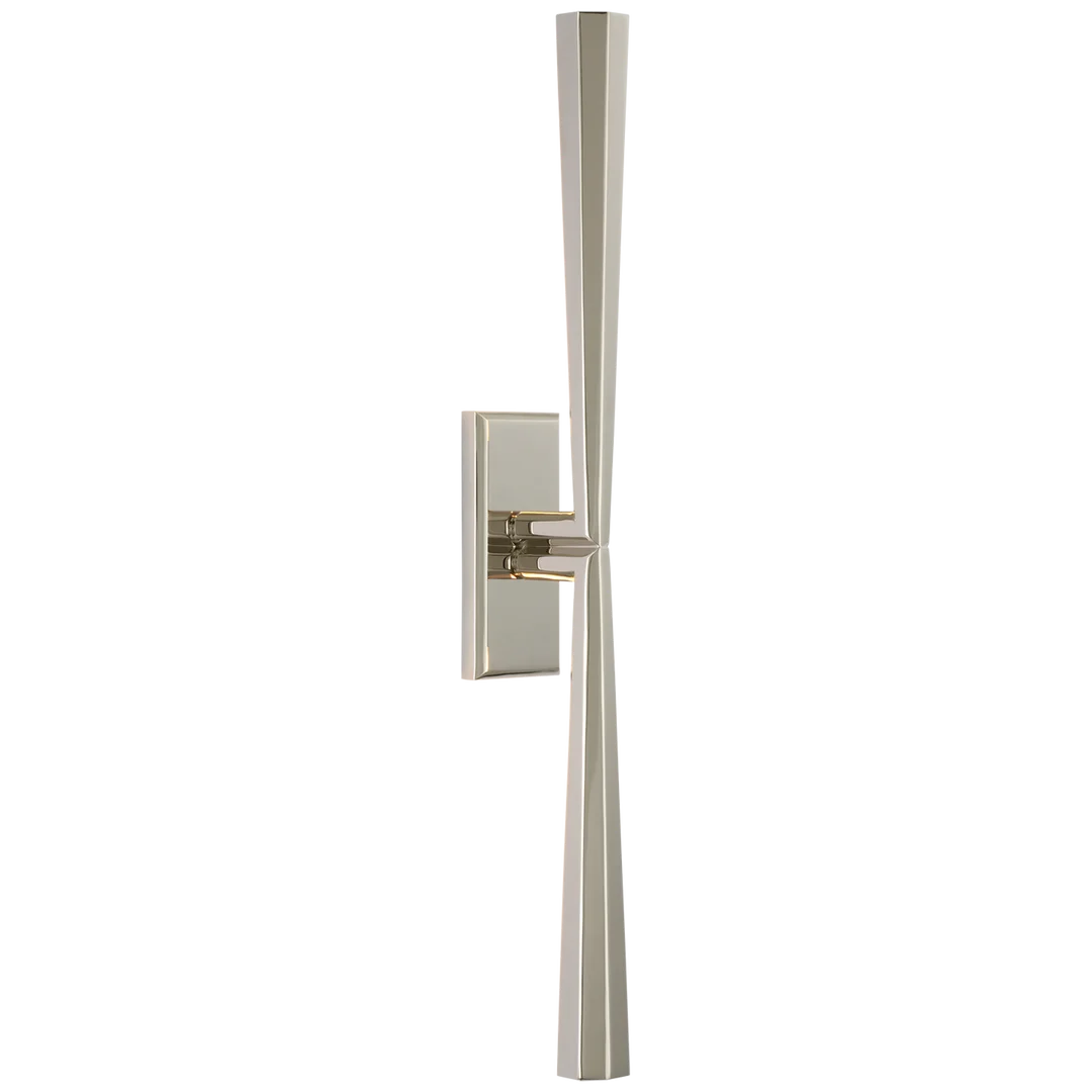 Gallardy Linear Sconce-Visual Comfort-VISUAL-TOB 2716PN-Wall LightingPolished Nickel-4-France and Son