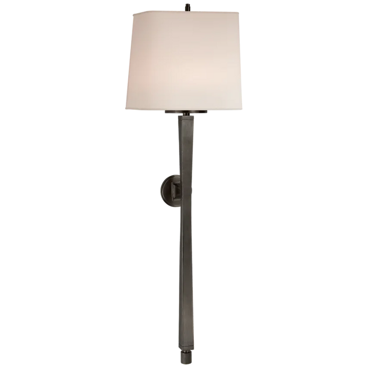 Edbra Baluster Sconce-Visual Comfort-VISUAL-TOB 2741BZ-NP-Wall LightingBronze-Natural Paper Shade-6-France and Son