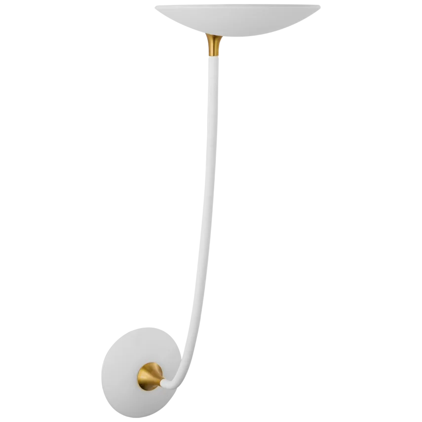 Kennan Sconce-Visual Comfort-VISUAL-TOB 2783WHT/HAB-Wall LightingLarge-Matte White and Hand-Rubbed Antique Brass-4-France and Son