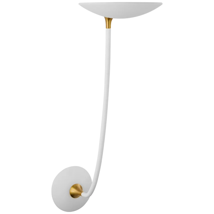 Kennan Sconce-Visual Comfort-VISUAL-TOB 2783WHT/HAB-Wall LightingLarge-Matte White and Hand-Rubbed Antique Brass-4-France and Son