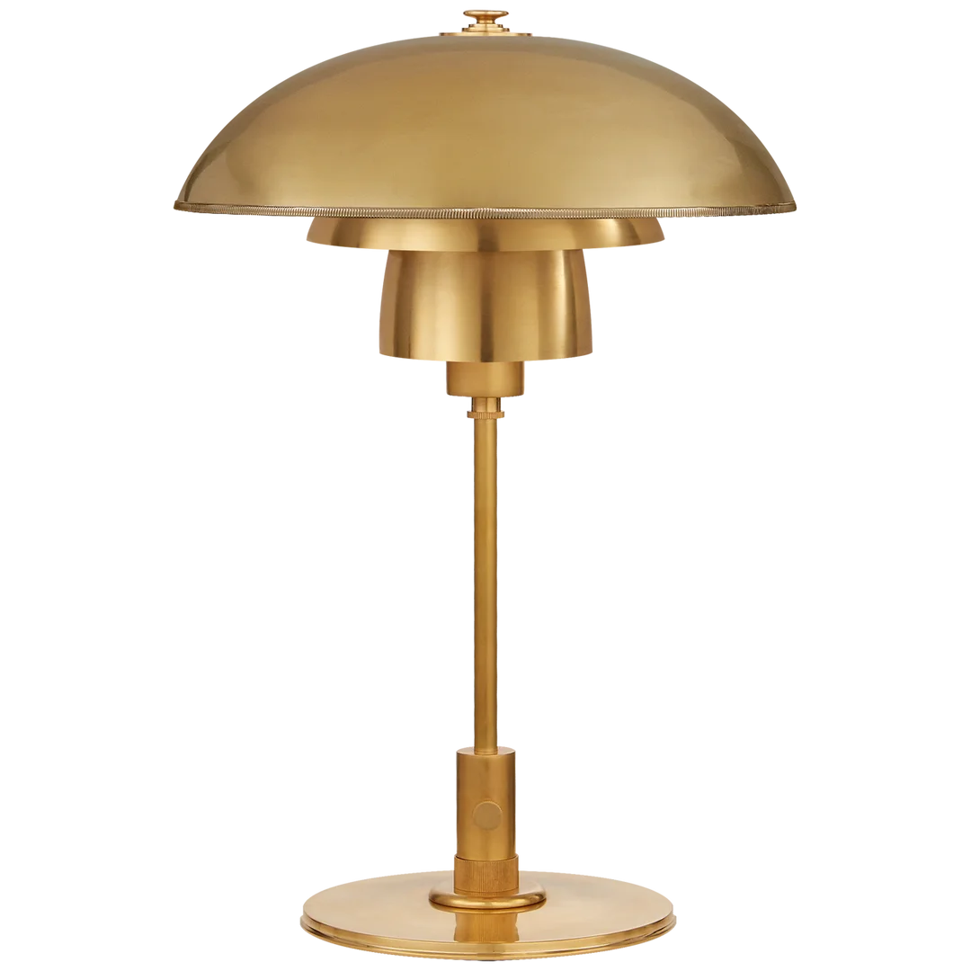 Weatherman Desk Lamp-Visual Comfort-VISUAL-TOB 3513HAB-HAB-Table LampsHand-Rubbed Antique Brass with Hand-Rubbed Antique Brass Shade-3-France and Son