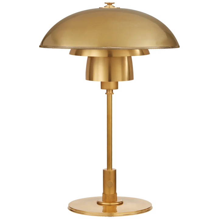 Weatherman Desk Lamp-Visual Comfort-VISUAL-TOB 3513HAB-HAB-Table LampsHand-Rubbed Antique Brass with Hand-Rubbed Antique Brass Shade-3-France and Son