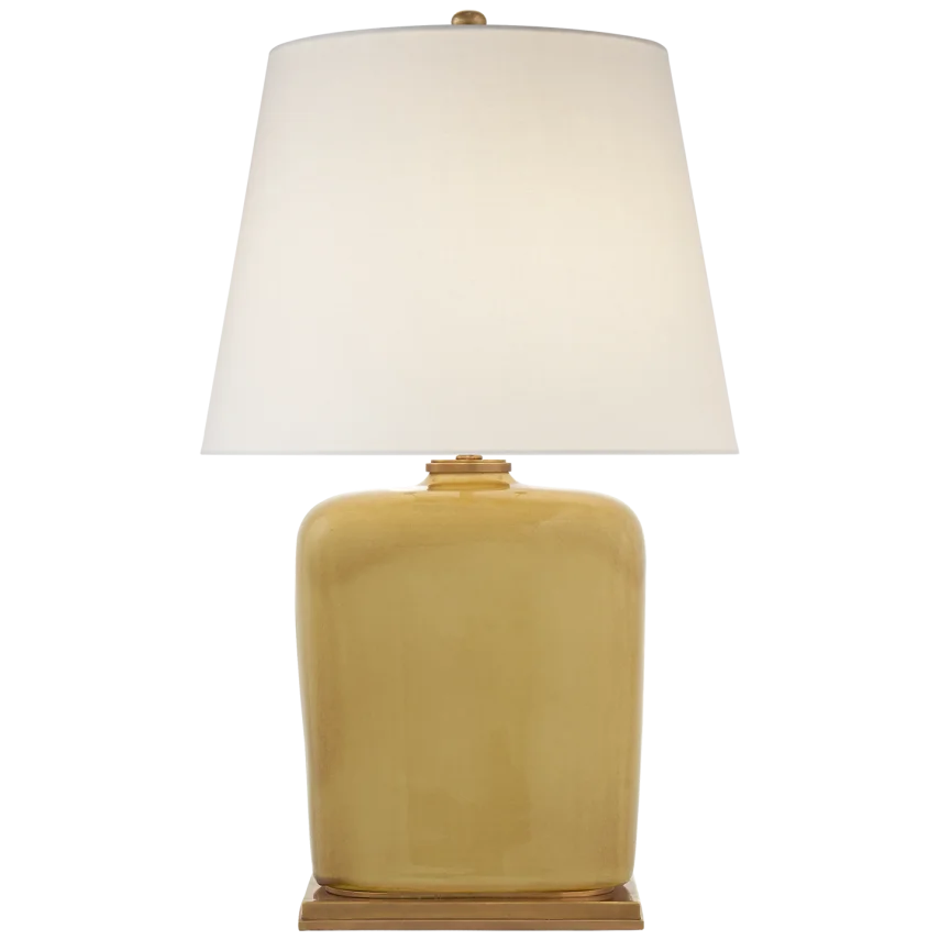 Minie Table Lamp-Visual Comfort-VISUAL-TOB 3804LH-L-Table LampsLight Honey-Linen Shade-3-France and Son