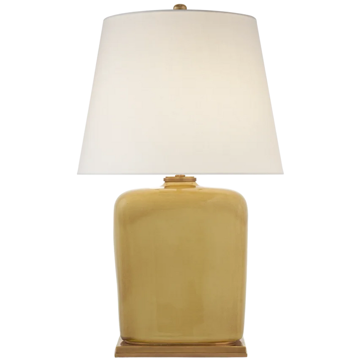 Minie Table Lamp-Visual Comfort-VISUAL-TOB 3804LH-L-Table LampsLight Honey-Linen Shade-3-France and Son