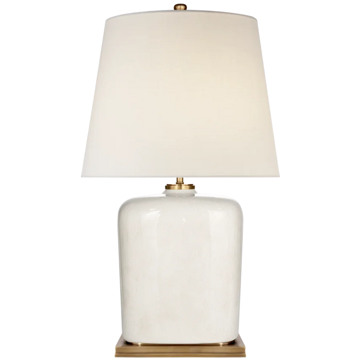 Minie Table Lamp-Visual Comfort-VISUAL-TOB 3804TS-L-Table LampsTea Stain Crackle-Linen Shade-7-France and Son