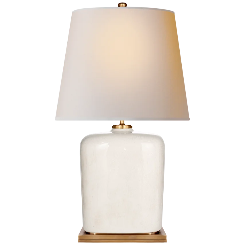 Minie Table Lamp-Visual Comfort-VISUAL-TOB 3804TS-NP-Table LampsTea Stain Crackle-Natural Paper Shade-8-France and Son