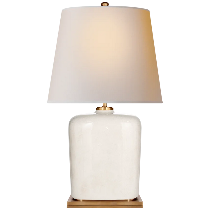 Minie Table Lamp-Visual Comfort-VISUAL-TOB 3804TS-NP-Table LampsTea Stain Crackle-Natural Paper Shade-8-France and Son