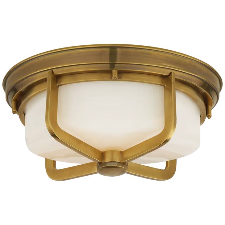 Milly Large Flush Mount-Visual Comfort-VISUAL-TOB 4013HAB-WG-Flush MountsHand-Rubbed Antique Brass-3-France and Son