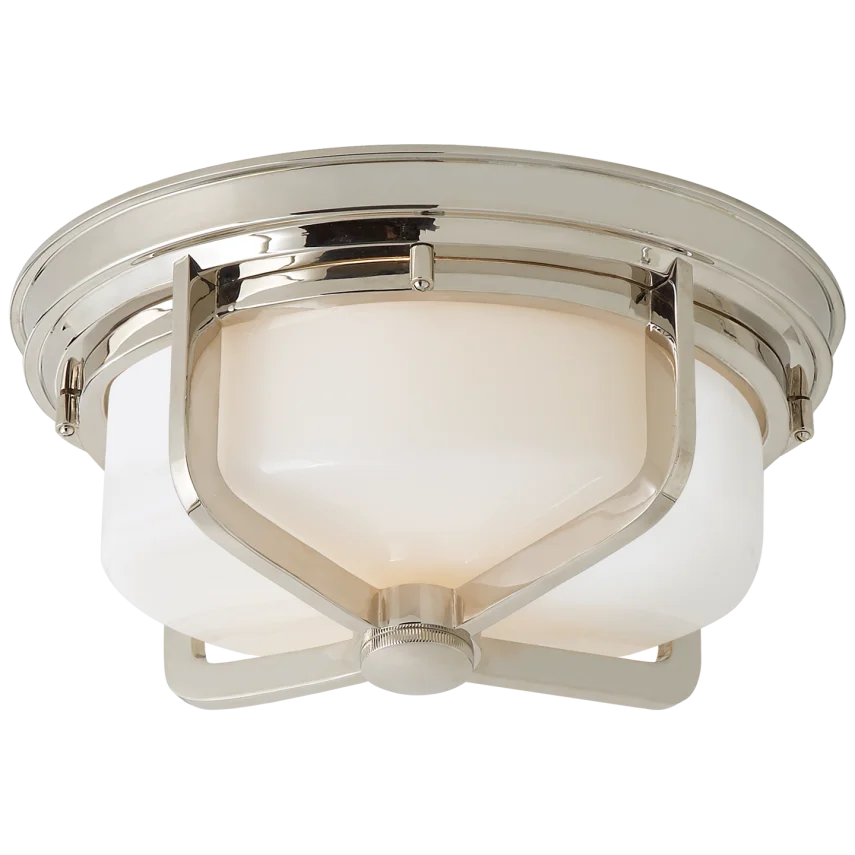 Milly Large Flush Mount-Visual Comfort-VISUAL-TOB 4013PN-WG-Flush MountsPolished Nickel-4-France and Son