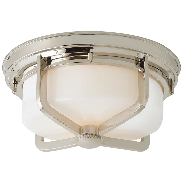 Milly Large Flush Mount-Visual Comfort-VISUAL-TOB 4013PN-WG-Flush MountsPolished Nickel-4-France and Son