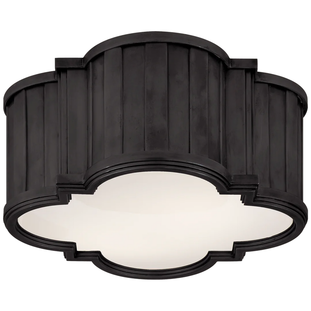 Tilfun Small Flush Mount-Visual Comfort-VISUAL-TOB 4130BZ-WG-Flush MountsBronze-White Glass-2-France and Son