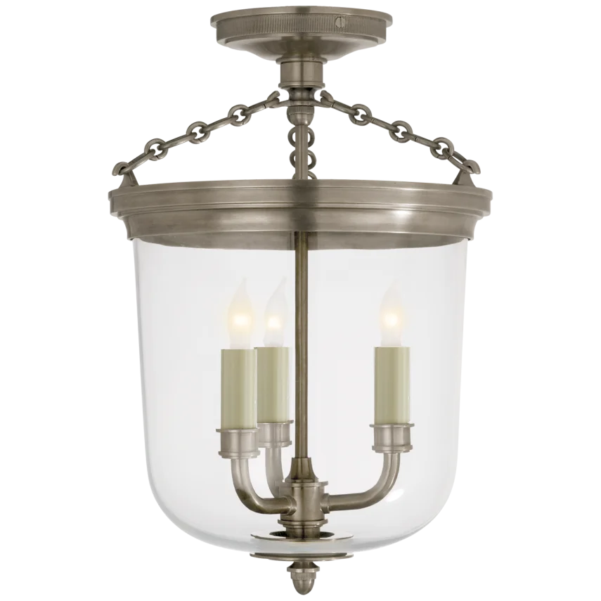 Merry Semi-Flush-Visual Comfort-VISUAL-TOB 4212AN-Flush MountsAntique Nickel-1-France and Son