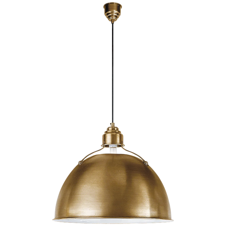 Eunice Large Pendant-Visual Comfort-VISUAL-TOB 5000HAB-ChandeliersHand-Rubbed Antique Brass-4-France and Son