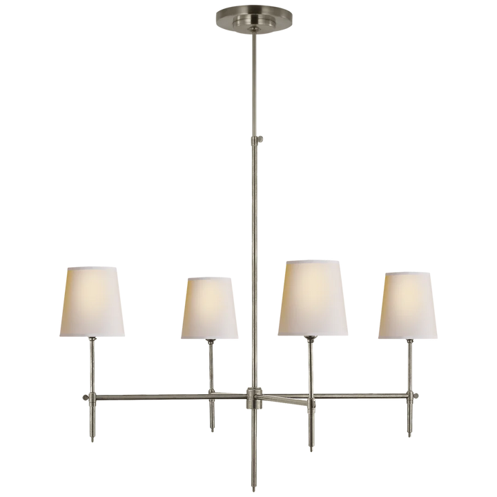 Brian Large Chandelier-Visual Comfort-VISUAL-TOB 5003AN-NP-ChandeliersAntique Nickel-Natural Paper-2-France and Son