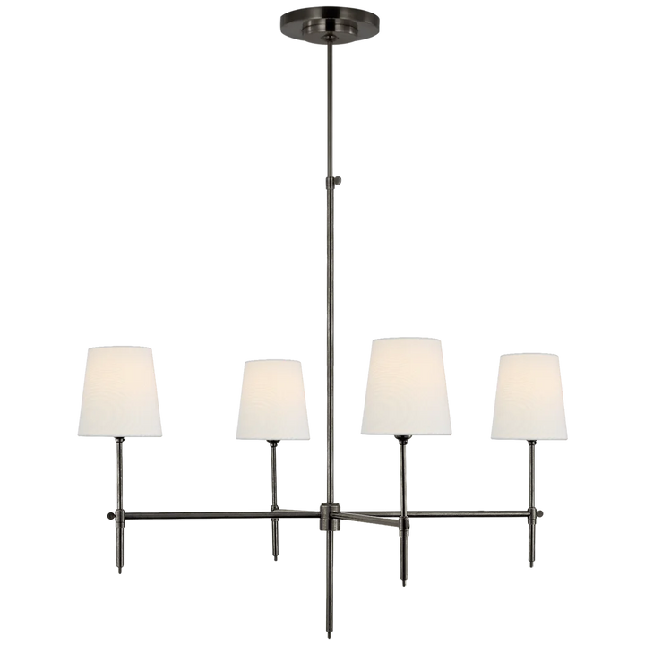 Brian Large Chandelier-Visual Comfort-VISUAL-TOB 5003BZ-L-ChandeliersBronze-Linen-5-France and Son