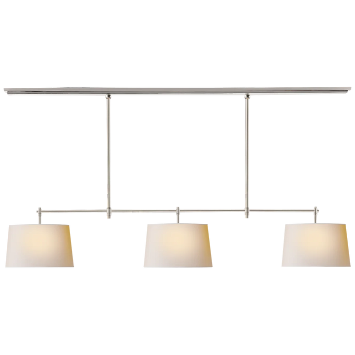 Brian Large Billiard-Visual Comfort-VISUAL-TOB 5005AN-L-ChandeliersAntique Nickel-Linen Shades-10-France and Son