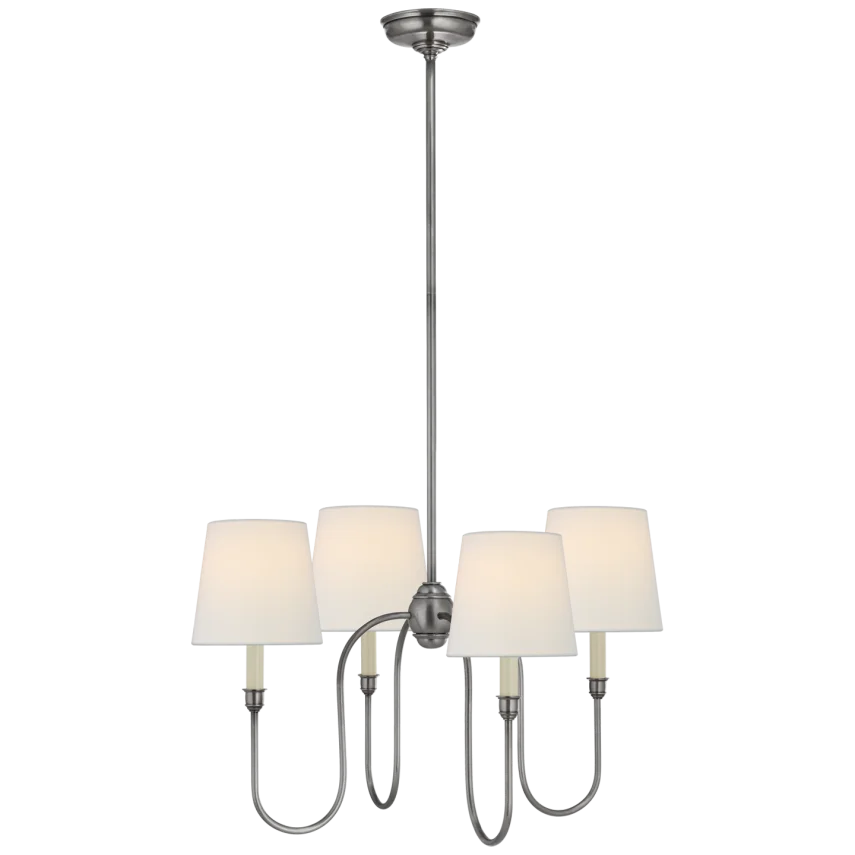 Vendy Chandelier-Visual Comfort-VISUAL-TOB 5007AS-L-ChandeliersSmall-Antique Silver-Linen Shades-7-France and Son