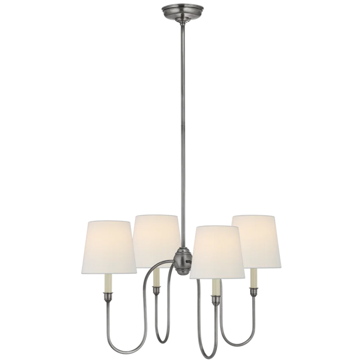 Vendy Chandelier-Visual Comfort-VISUAL-TOB 5007AS-L-ChandeliersSmall-Antique Silver-Linen Shades-7-France and Son