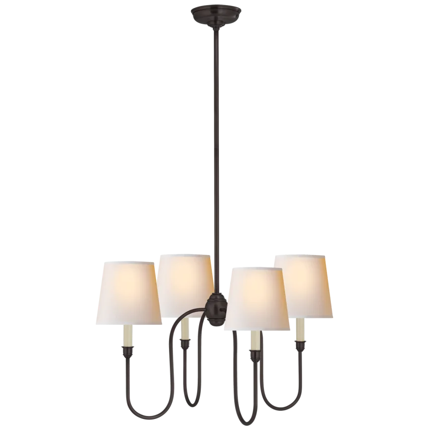 Vendy Chandelier-Visual Comfort-VISUAL-TOB 5007BZ-NP-ChandeliersSmall-Bronze-Natural Paper Shades-10-France and Son