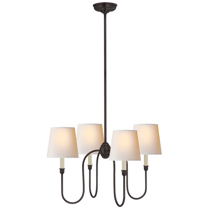 Vendy Chandelier-Visual Comfort-VISUAL-TOB 5007BZ-NP-ChandeliersSmall-Bronze-Natural Paper Shades-10-France and Son