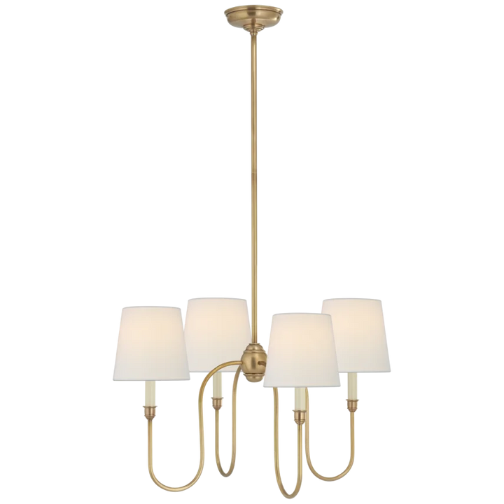 Vendy Chandelier-Visual Comfort-VISUAL-TOB 5007HAB-L-ChandeliersSmall-Hand-Rubbed Antique Brass-Linen Shades-11-France and Son