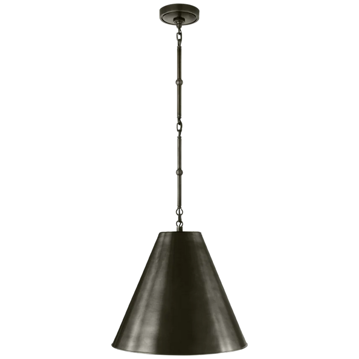 Greatman Small Hanging Lamp-Visual Comfort-VISUAL-TOB 5090BZ-BZ-PendantsBronze-Bronze Shade-6-France and Son