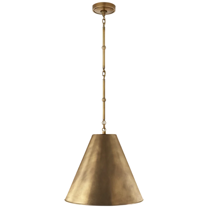 Greatman Small Hanging Lamp-Visual Comfort-VISUAL-TOB 5090HAB-HAB-PendantsHand-Rubbed Antique Brass-Hand-Rubbed Antique Brass Shade-10-France and Son